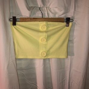 urban outfitters yellow tube top